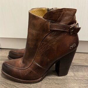 BED|STU Isla Distressed Brown - Teak Leather Ankle Boots
